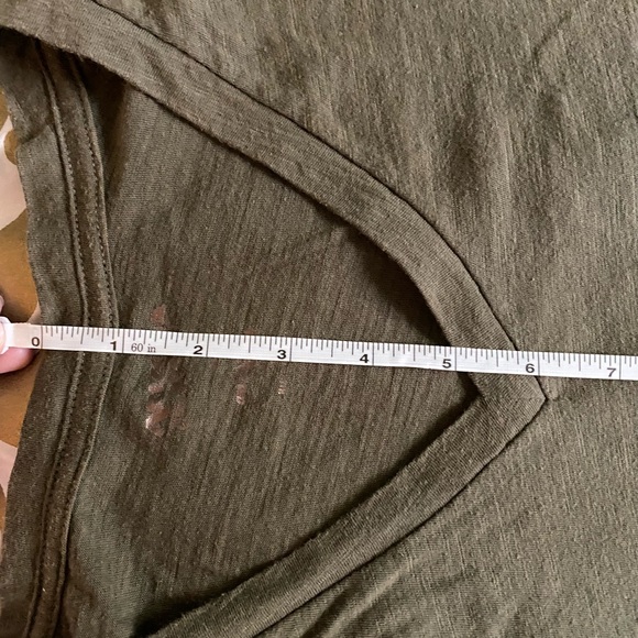 Olive Green V-Neck T-Shirt - Picture 8 of 14